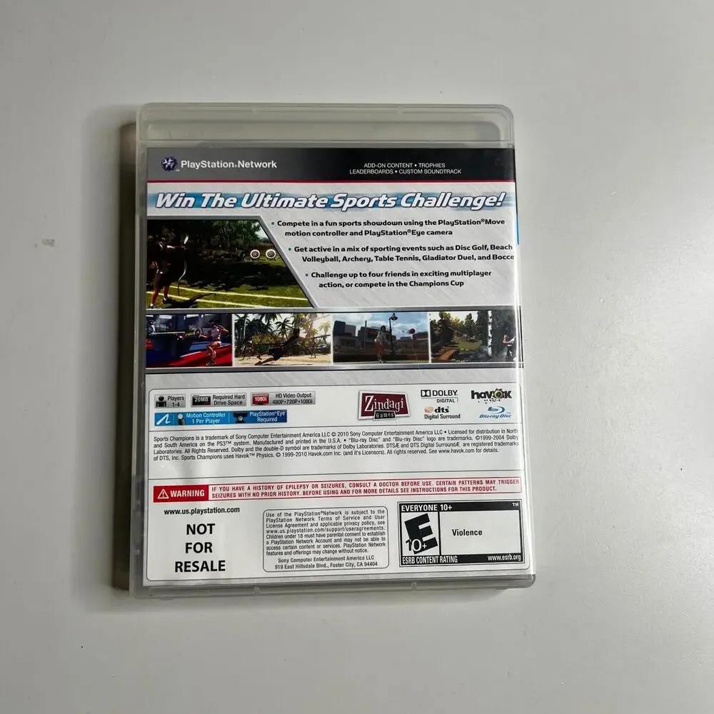 Sports Champions PS3‎ PlayStation Move Game Complete